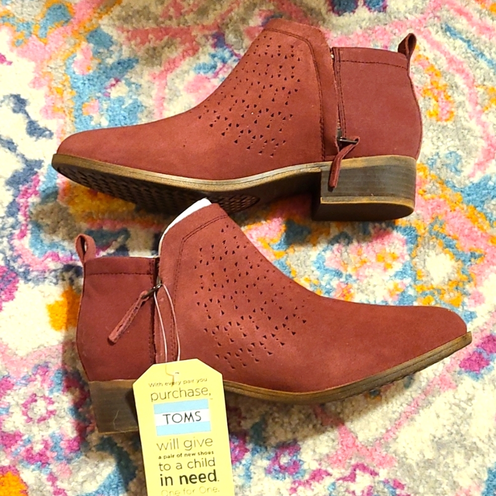 Toms Oxblood Suede Radial Perf/Farren Women's Boot